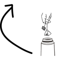 jeds arrow up with thermos