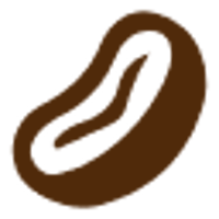 coffee bean icon dark brown 3