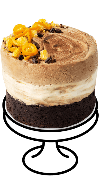 visual mocha brownie cheesecake